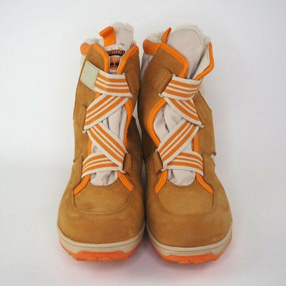 Timberland Snow Stomper XTRM Boys Boots Winter Wheat Leather Hiking - Picture 3 of 12